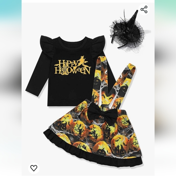 🎃 ABSOLUTELY GORGEOUS HALLOWS EVE/ HALLOWEEN DAY SUSPENDED SKIRT SET 2T/3T🎃 - Picture 1 of 10